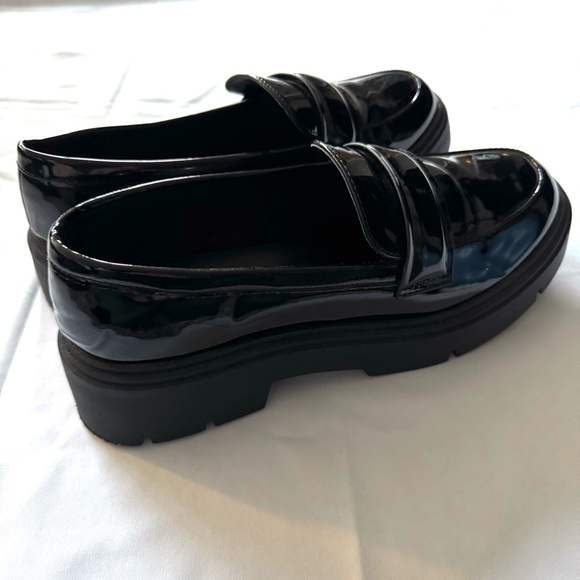 ALDO women’s Black Patent Leather Platform Loafers 8.5 - Picture 5 of 6
